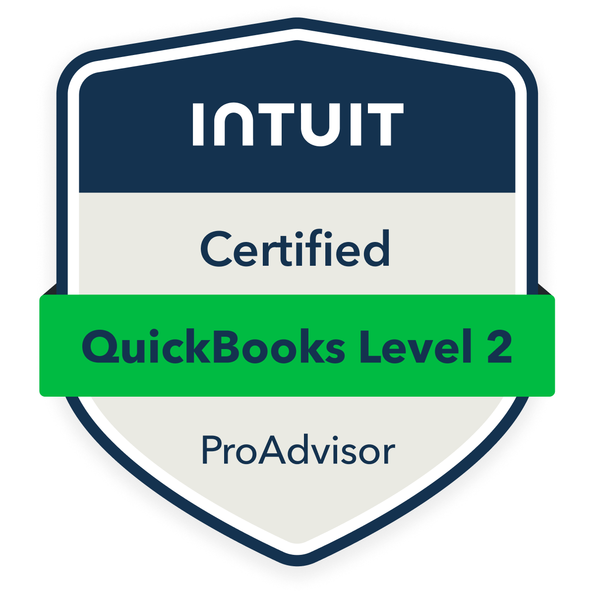 INTUIT Certified QuickBooks Level 2 ProAdvisor, UK badge